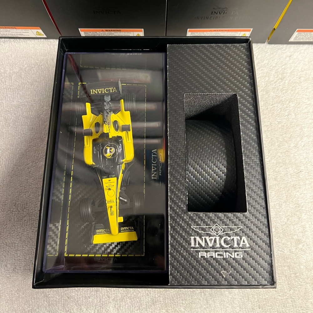 Invicta Yellow and Black Racing F1 Watch Case Display